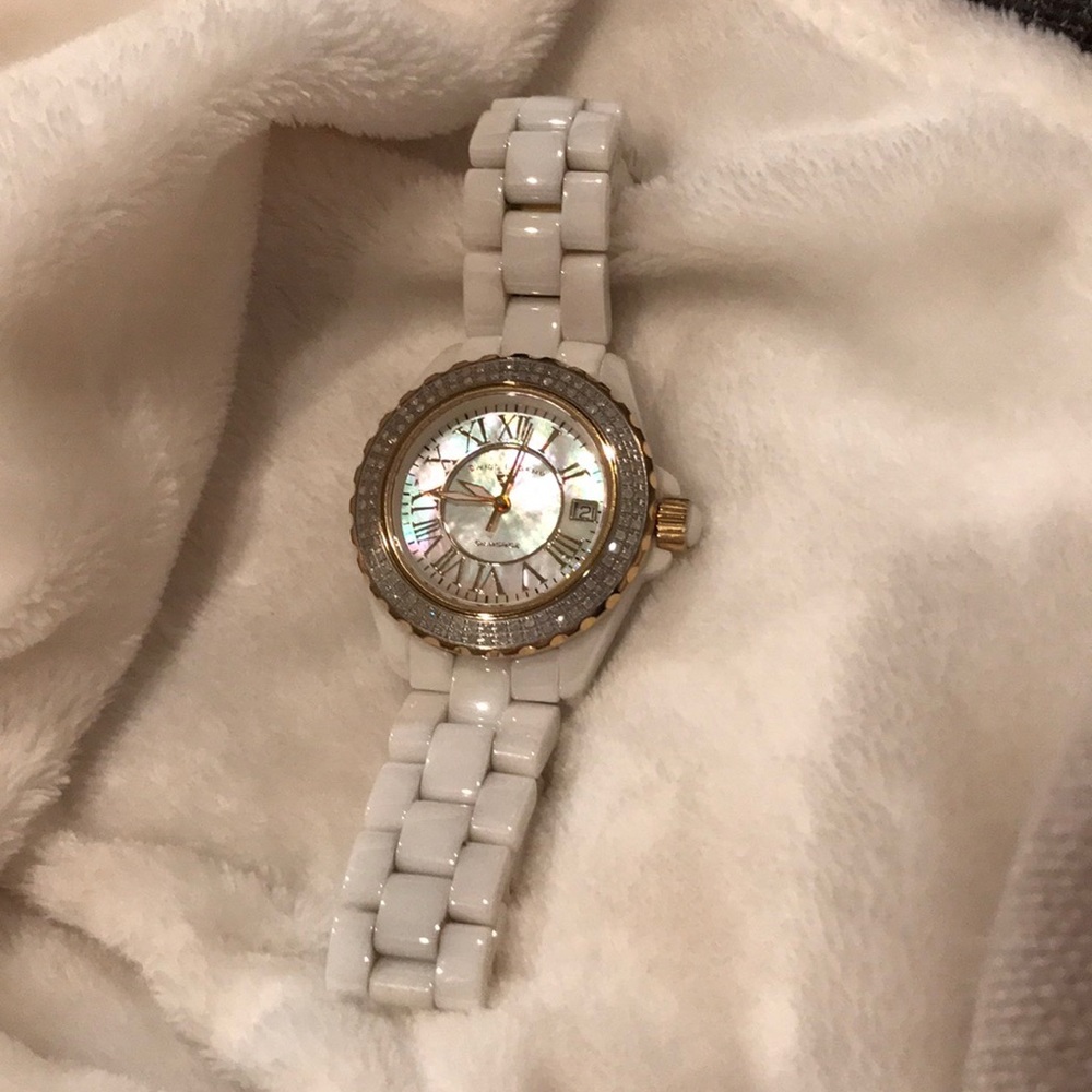 Swiss legend white ceramic watch